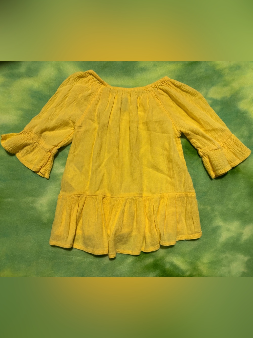 Old Navy Yellow Off-Shoulder Peasant Top